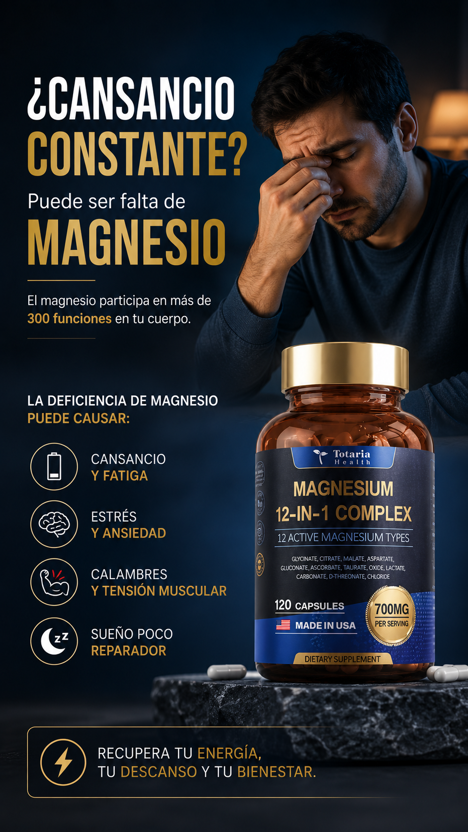 Magnesium Complex 12 en 1 - Totaria