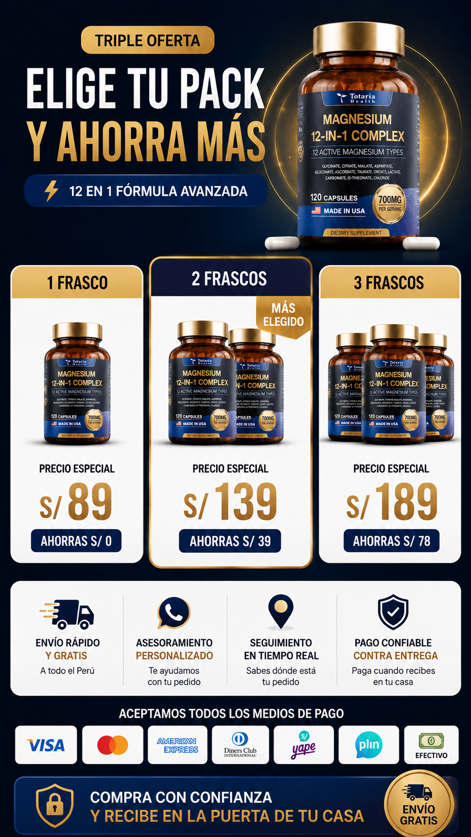 Magnesium Complex 12 en 1 - Totaria