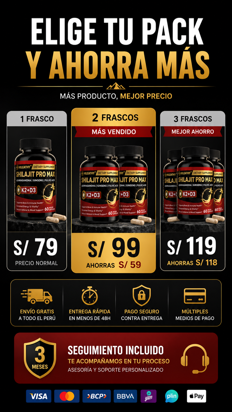 Shilajit Pro Max - Hiileathy | Fórmula Premium para Energía y Vitalidad
